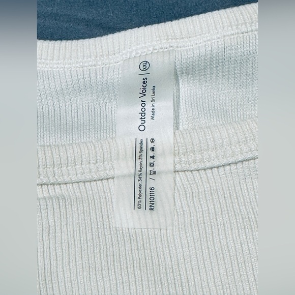 *NWT* Outdoor Voices CozyRib Tank Milk Stone Size XXL - Picture 4 of 5